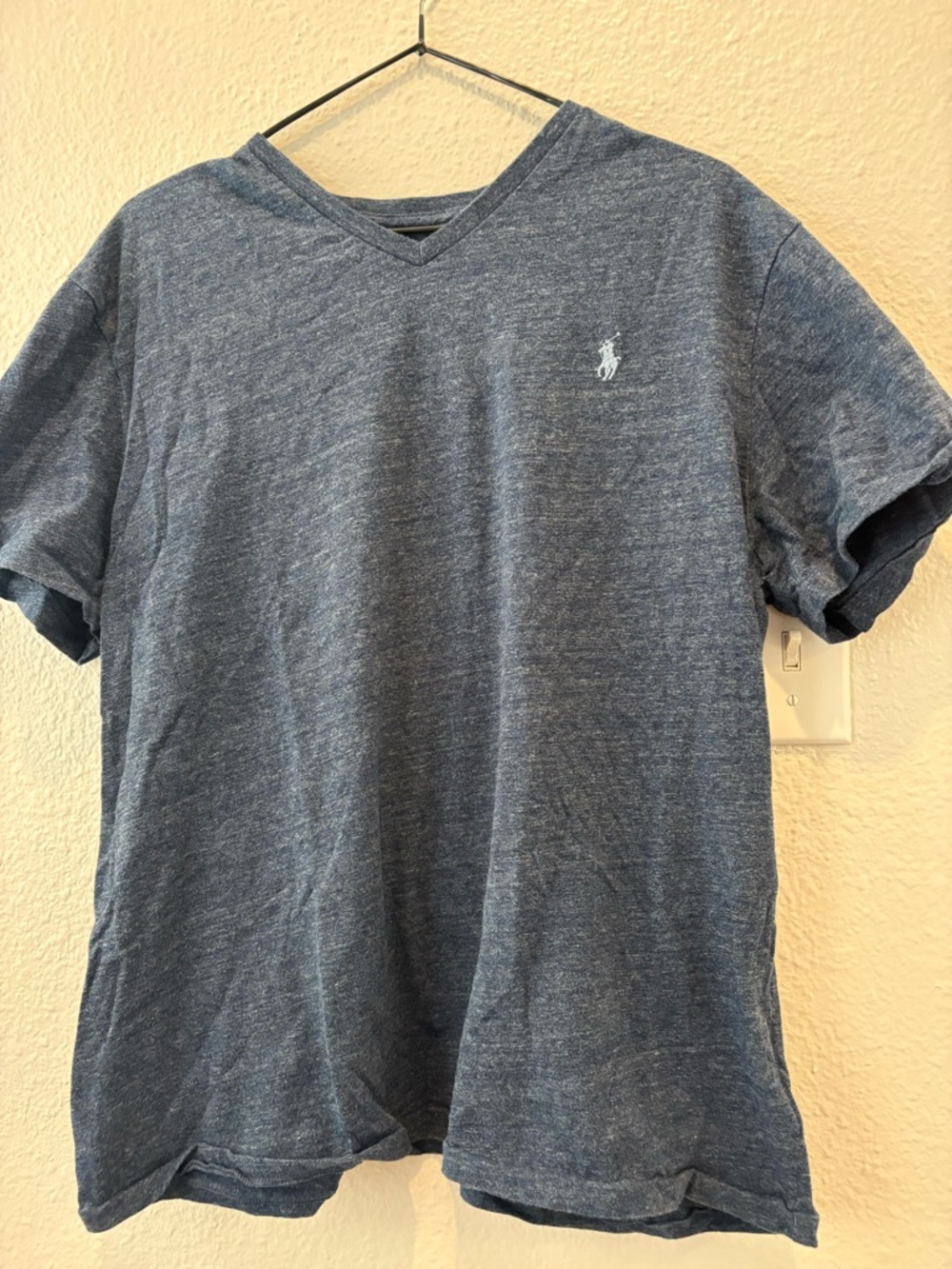 Polo Ralph Lauren- V-Neck T-Shirt in Navy large - Picture 5 of 7